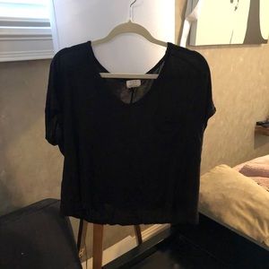 Black short sleeve top